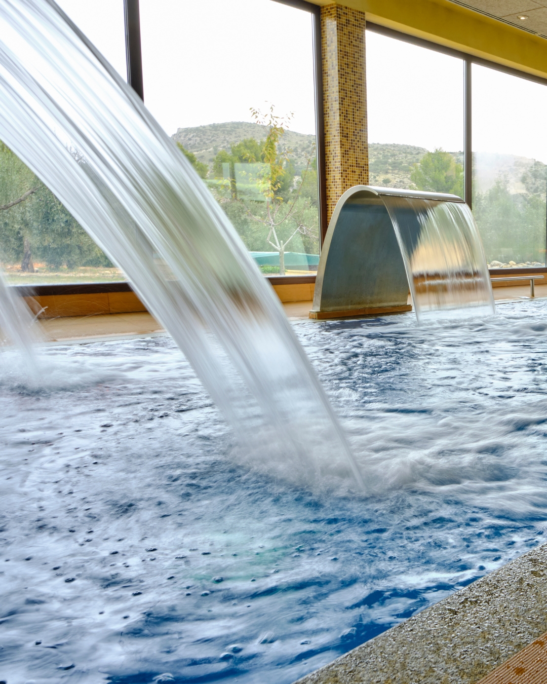 Detail of decorative elements in spa area